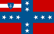 This extremely unusual naval jack was captured from the stricken destroyer CSS Moray Eel