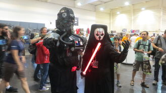 A TIE pilot and Darth Nihilus.