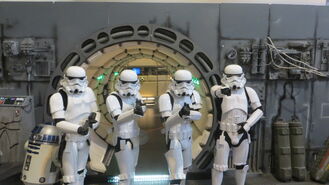 Stormtroopers on the Millennium Falcon.