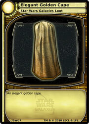 Elegant Golden Cape (card)