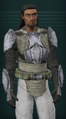Jab Korr with smuggler armor, working for Nym.