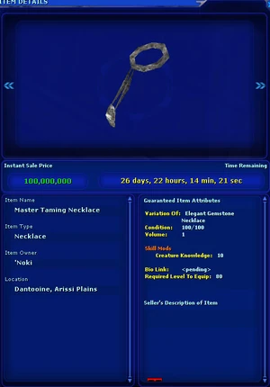 Auction Of Master Taming Necklace