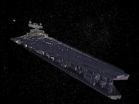 An Imperial Star Destroyer patrolling Deep Space