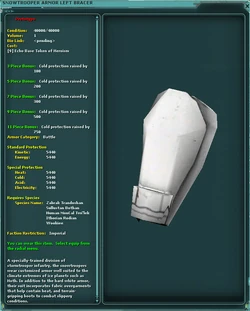 Snowtrooper Armor Left Bracer
