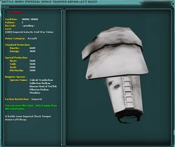 Battle Worn Imperial Shock Trooper Armor Left Bicep