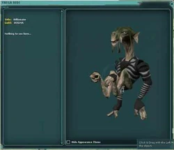 Player costumed as a Dug