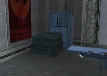 A crate of supplies