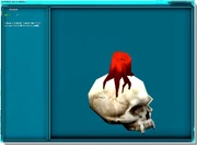 Candle on a Skull - left side