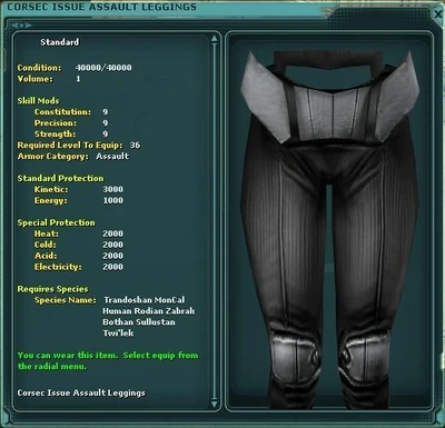 Corsec Issue Assault Leggings