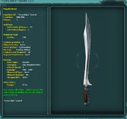 A capped recrafted Nova Edge Sword