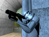 An Imperial Stormtooper in combat.