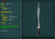 "Basic" Nova Edge Sword stats