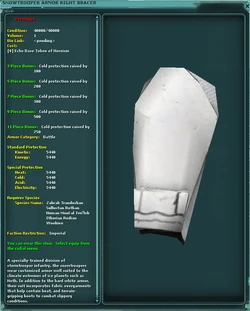 Snowtrooper Armor Right Bracer