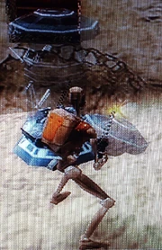 A FX-7 medical droid being repaired by an .