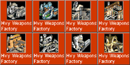 Heavy Weapons Factory icons.