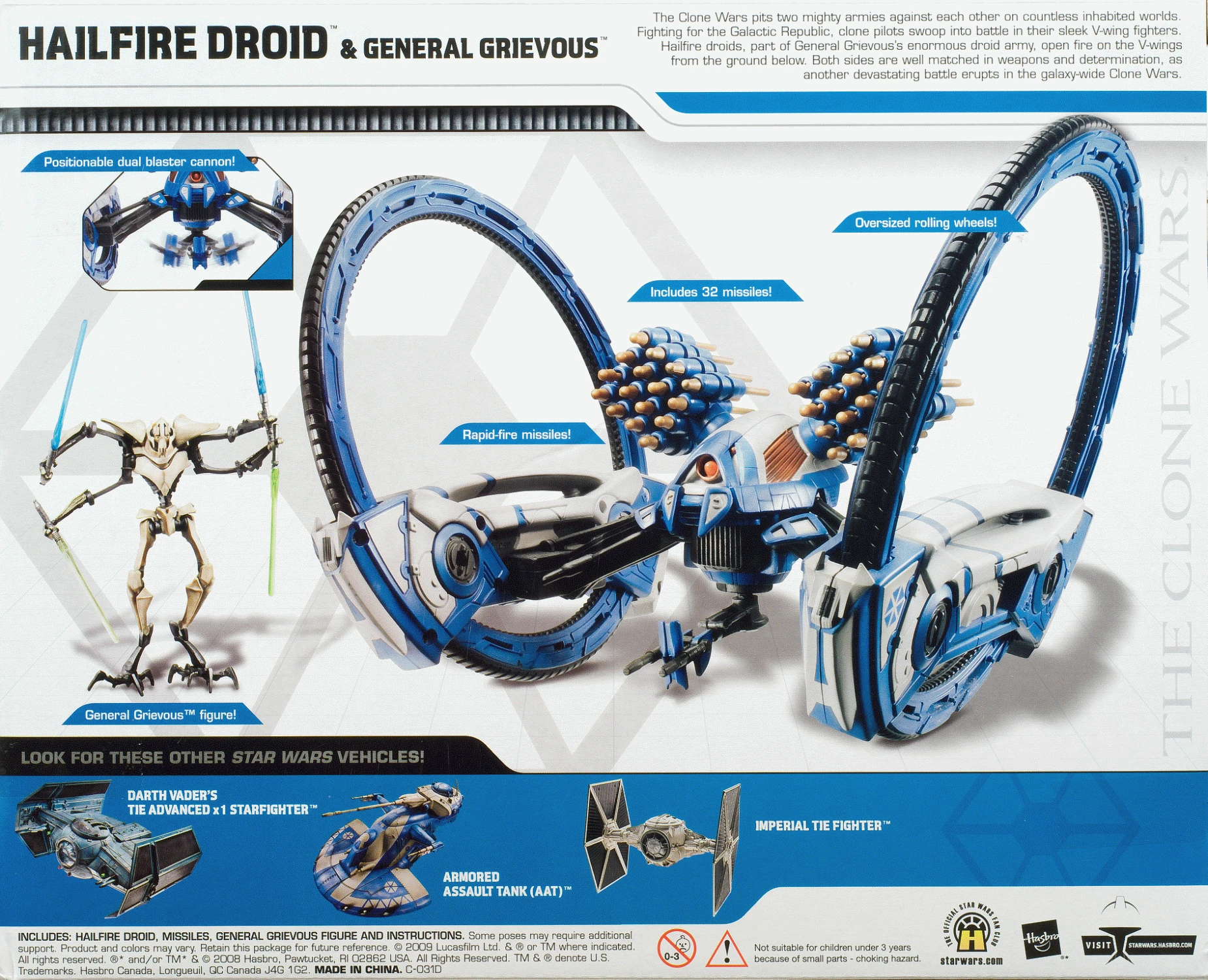 Hailfire Droid & General Grievous (91762) | Star Wars Merchandise