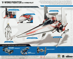 V-wing Fighter Pilot Clone Wars Star Toys R Us action figure