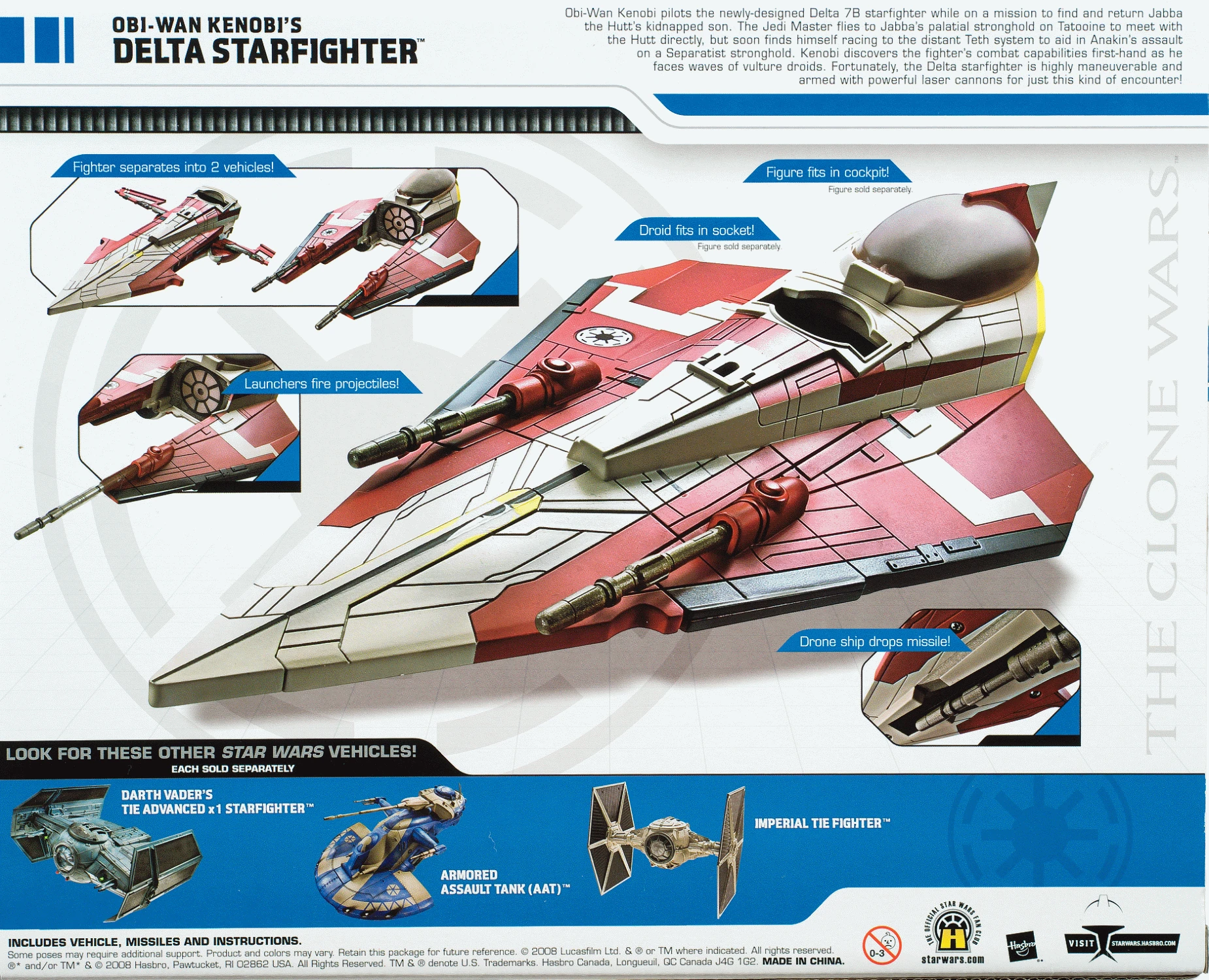 Obi-Wan Kenobi's Delta Starfighter (87762) | Star Wars Merchandise