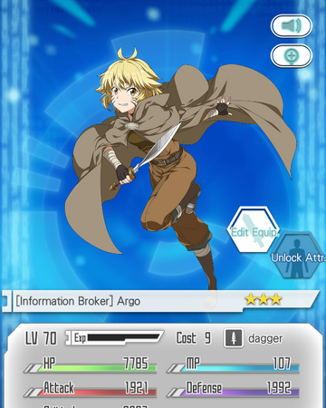 Information Broker Argo Sword Art Online Memory Defrag Wiki Fandom