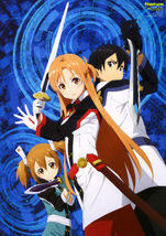 Yande.re 359633 ajiki kei asuna (sword art online) kirito silica sword sword art online uniform