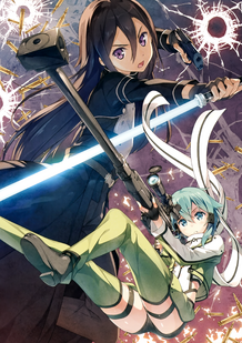 Yande.re 294740 gun gun gale online kantoku kirito sinon sword sword art online thighhighs