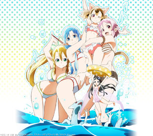 E-shuushuu.net 2014-06-30-658342 - Sword Art Online ~ Leafa, Lizbeth, Pina, Silica, Yui, Yuuki Asuna