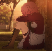 Lisbeth pleure sous un pont