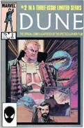 Dune #2 by Frank Herbert, 1985 reprint of Marvel Comics adaptation, written by Ralph Macchio with art by Bill Sienkiewicz