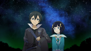 Kirito and Premiere gazing at the night sky HR