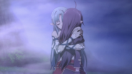 Asuna hugging Yuuki