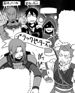 Lind and Kibaou's image of a potential Black Beaters guild led by Kirito.