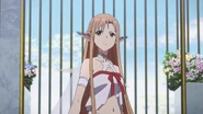 Asuna flieht aus dem Käfig auf dem Weltenbaum.
