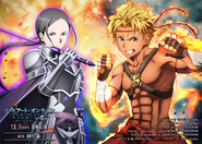 Iskahn with Scheta on an illustration promoting the release of Alicization War of Underworld Episode 09 (Alicization Episode 33)