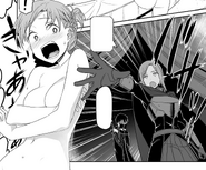 Kizmel abruptly intruding on Asuna's bath.