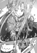 Asuna covered in slime jelly after dispatching a Covetous Ooze.