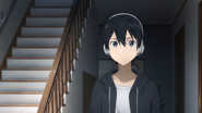 Kazuto seeing Suguha off in his loungewear (closeup) - OS