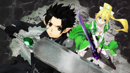 Kirito und Leafa auf der End Card von Episode 22.