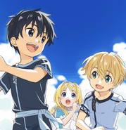 Alice, Eugeo, and Kirito Illustration by Yamamoto Yumiko August 4, 2019