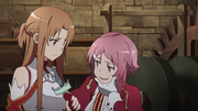 Lisbeth teasing Asuna