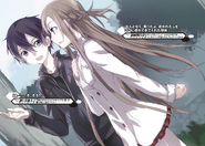 Asuna explaining to Kazuto her realization of his choice of location for their date.