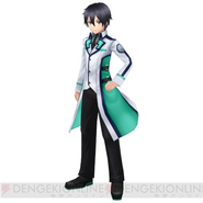 Kirito dressed in Mahouka school uniform