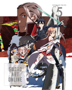 Asuna with Heathcliff, Kirito, and The Skull Reaper on the cover of SAO's fifth Blu-Ray DVD