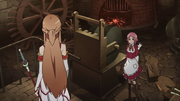 Lisbeth wishing Asuna luck