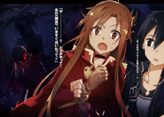 Kirito surprised by Asuna's fear of ghosts.