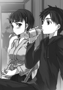 Kirigaya Kazuto and Suguha discussing kendo.