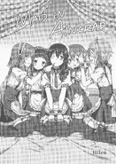 Kirito with Asuna, Lisbeth, Silica, Yui on the title page for Comic Anthology Volume 1 Story 6 - MAID iN AINCRAD