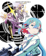 Kirito with Sinon on the cover of SAOII's second Blu-Ray/DVD.