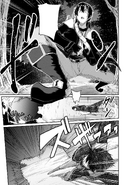 Kirito sliding under the Magnatherium's legs - Barcarolle manga c6