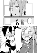 Asuna and Kirito flustered about being called a couple by Kizmel - Barcarolle manga c12