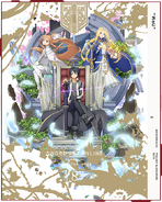 Kirito with Alice and Asuna on the cover of Alicization War of Underworld's eighth Blu-Ray/DVD.